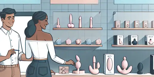 A modern, inviting adult toy store featuring high-quality products, friendly staff, and a warm atmosphere.