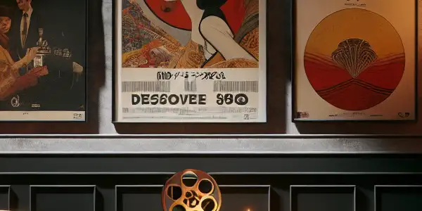 A cozy private screening room with plush seating, abstract visuals, and a warm, inviting atmosphere.<a href=